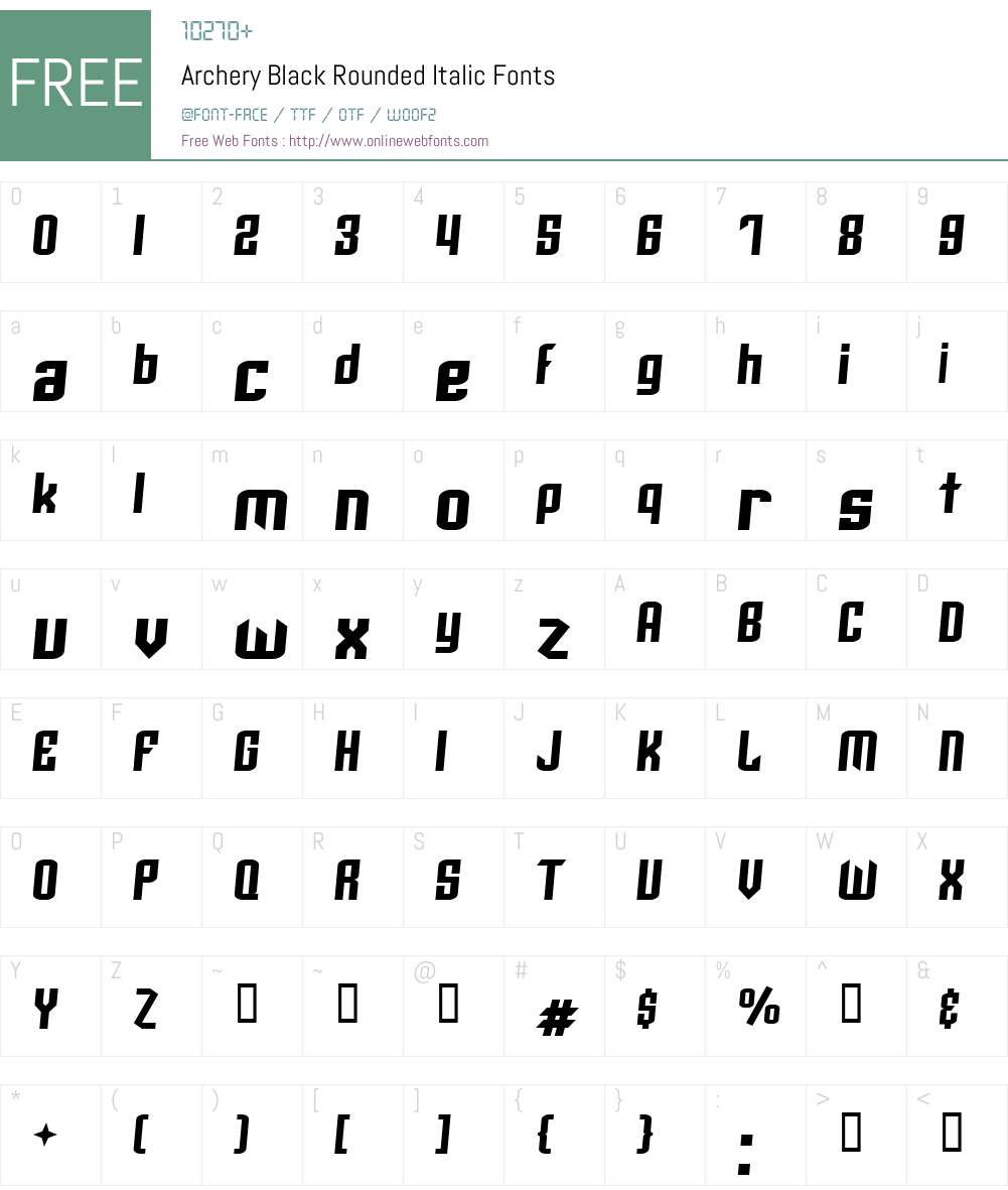 Archery Black Rounded Font Screenshots