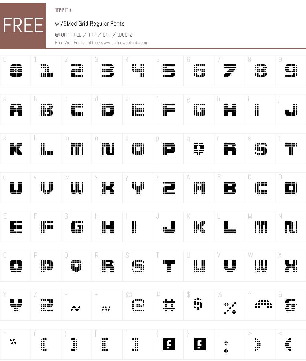 wi/5Med Grid Font Screenshots