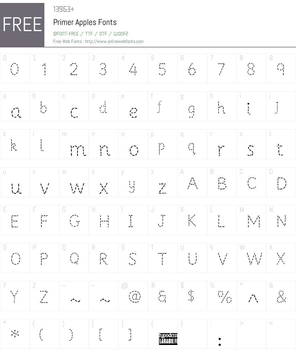 Primer Apples Font Screenshots