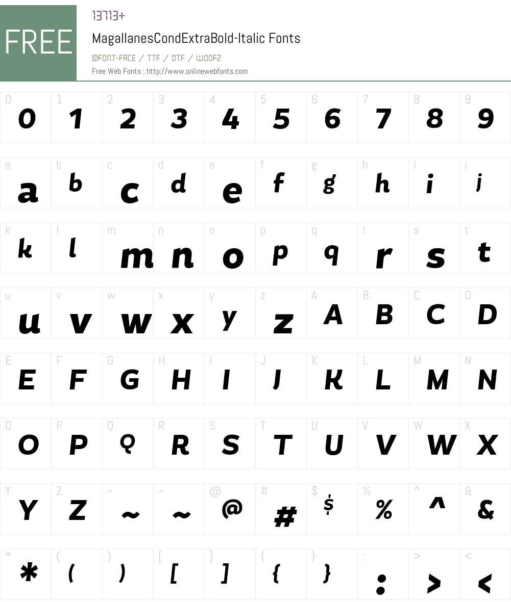 Magallanes Cond ExtraBold Font Screenshots