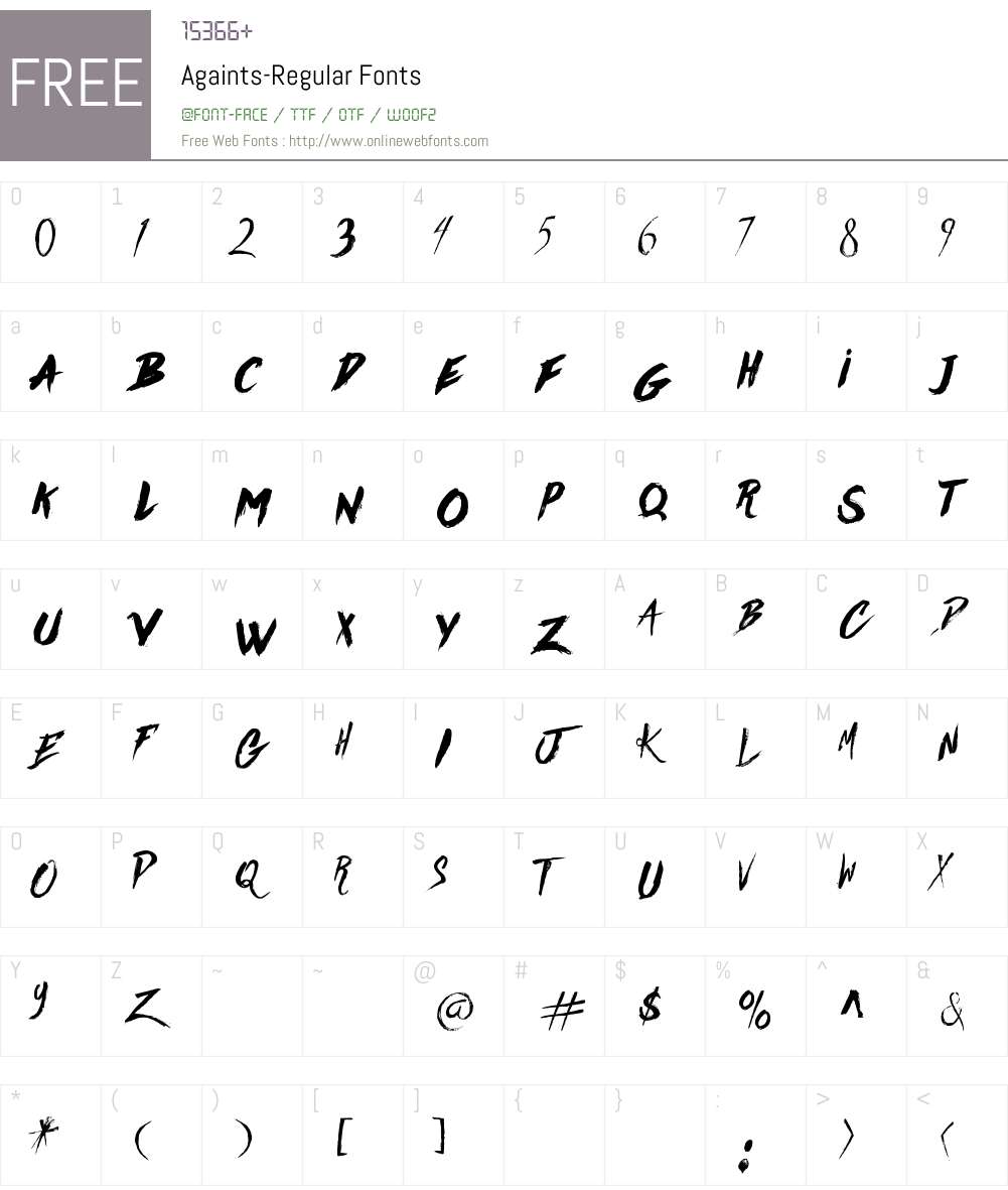 Againts Font Screenshots