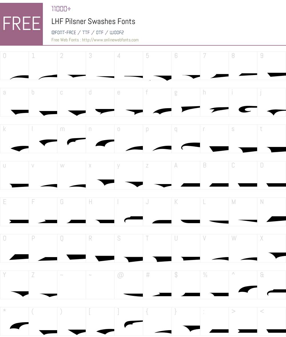 LHF Pilsner Font Screenshots