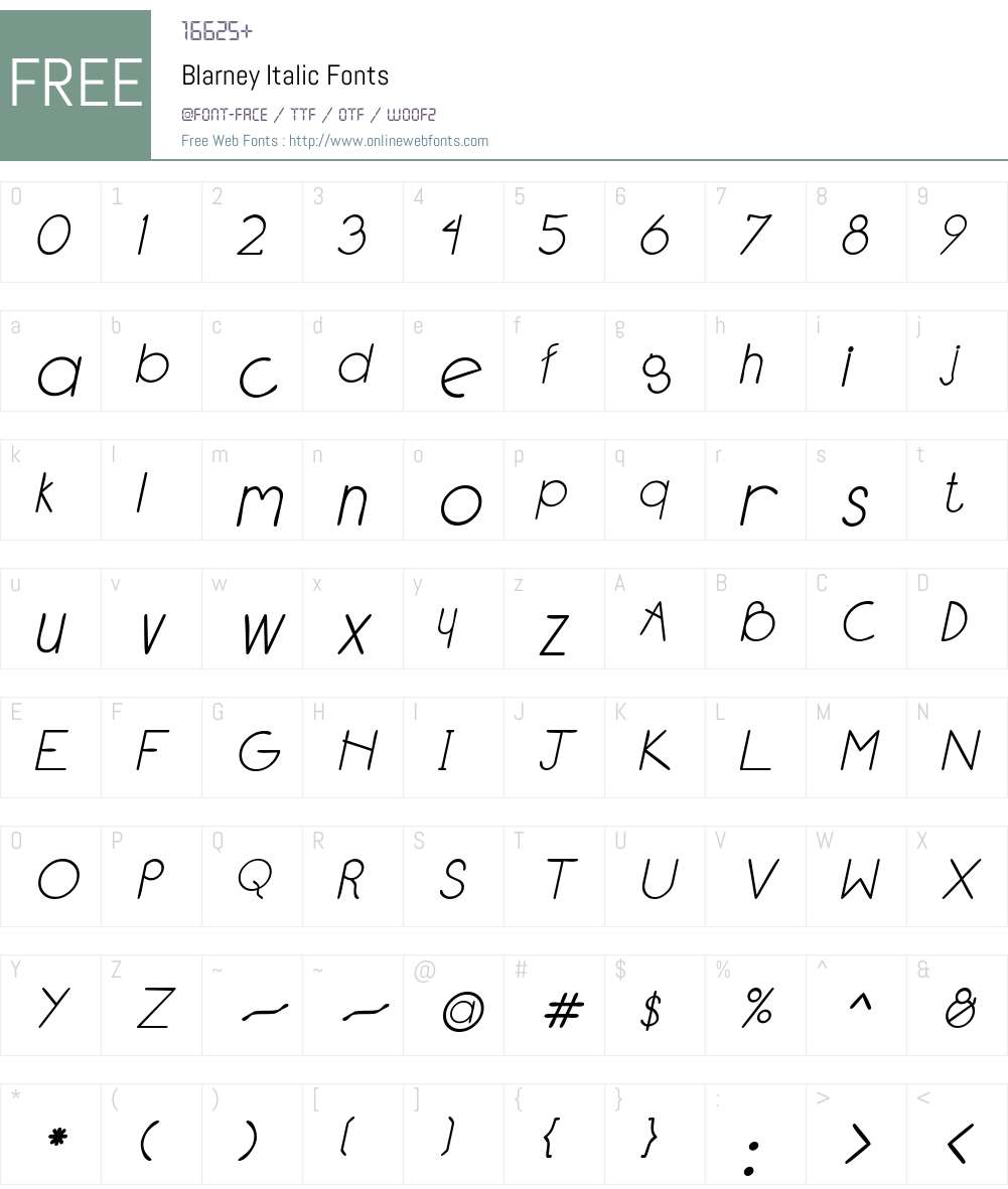 Blarney Font Screenshots