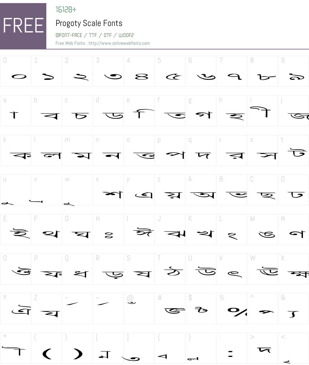 Progoty Scale Font Screenshots