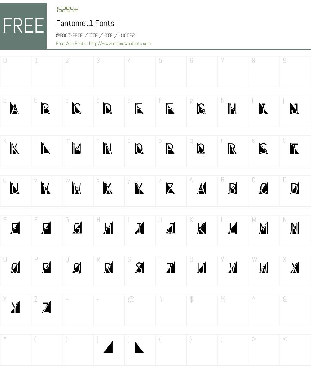 Fantomet1 Font Screenshots