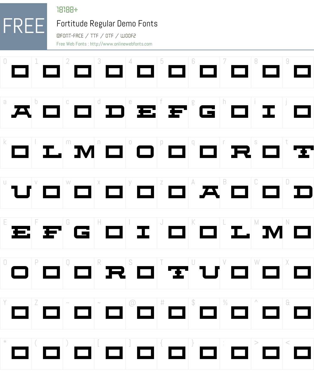 Fortitude Font Screenshots