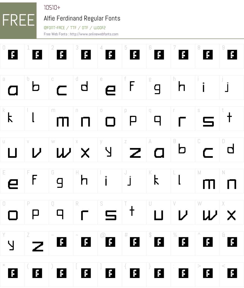 Alfie Ferdinand Font Screenshots