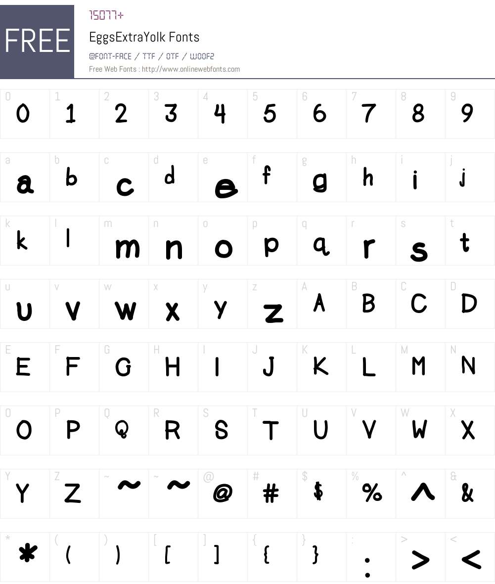 EggsExtraYolk Font Screenshots