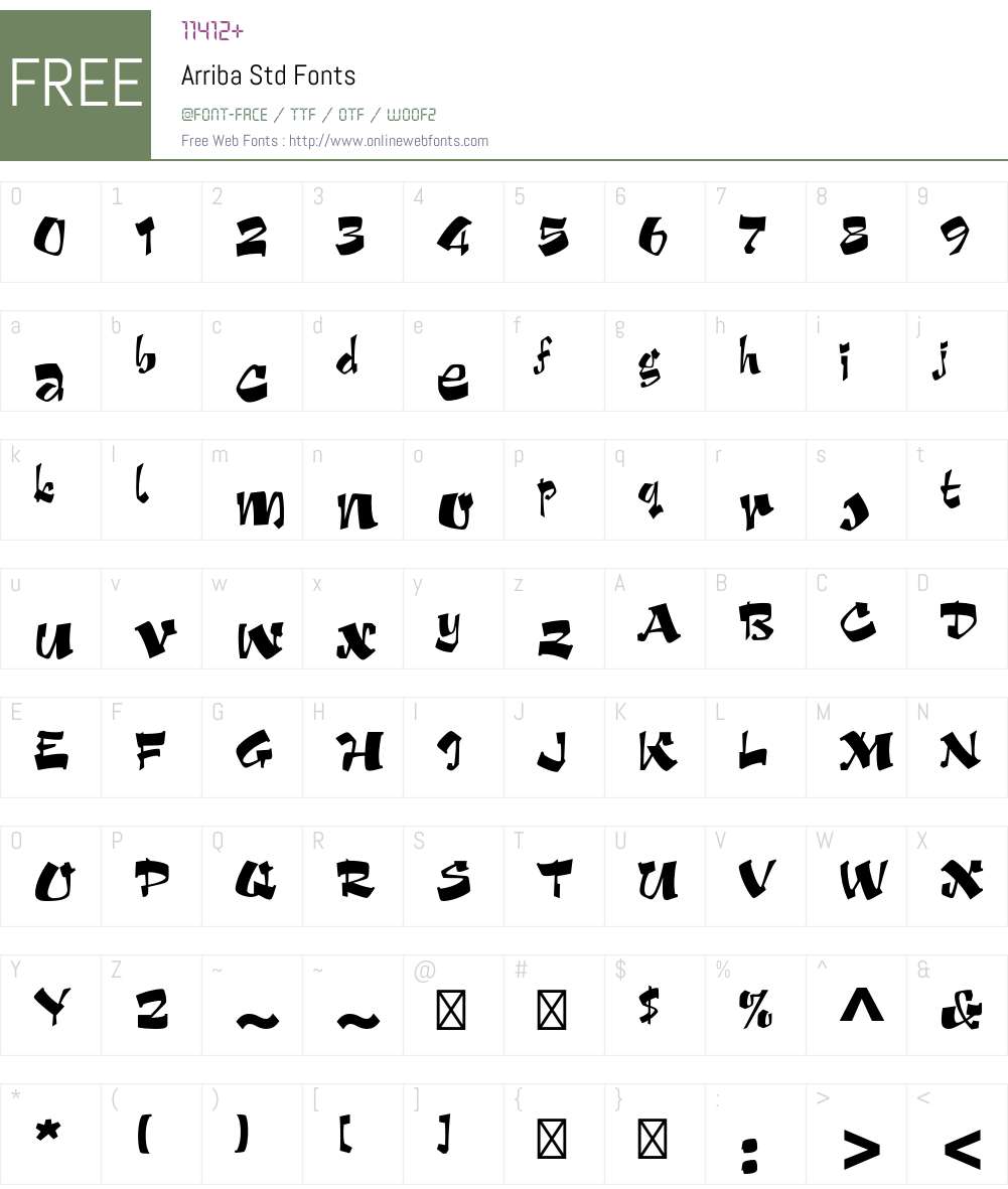 Arriba Std Font Screenshots