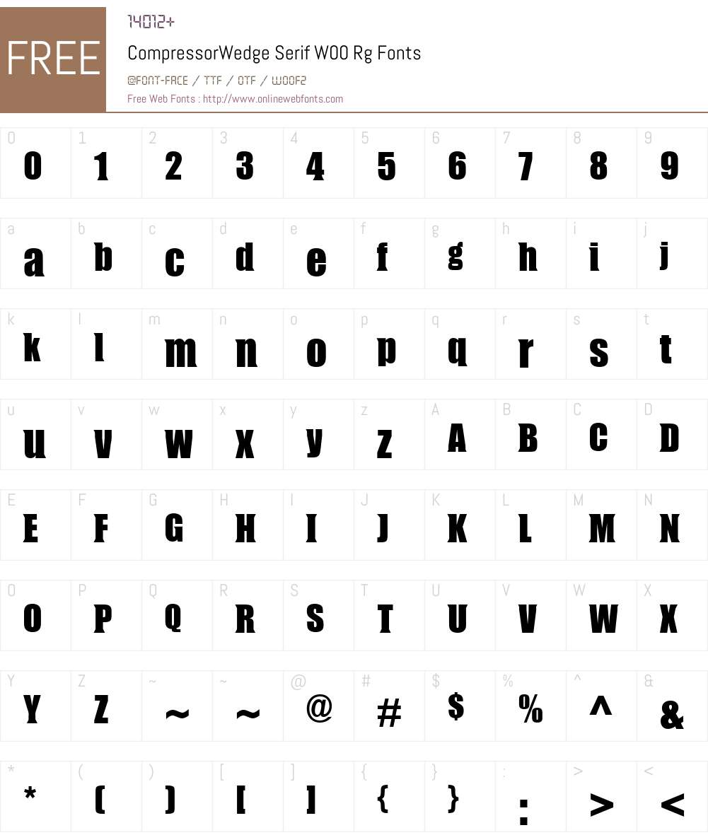 Compressor Font Screenshots