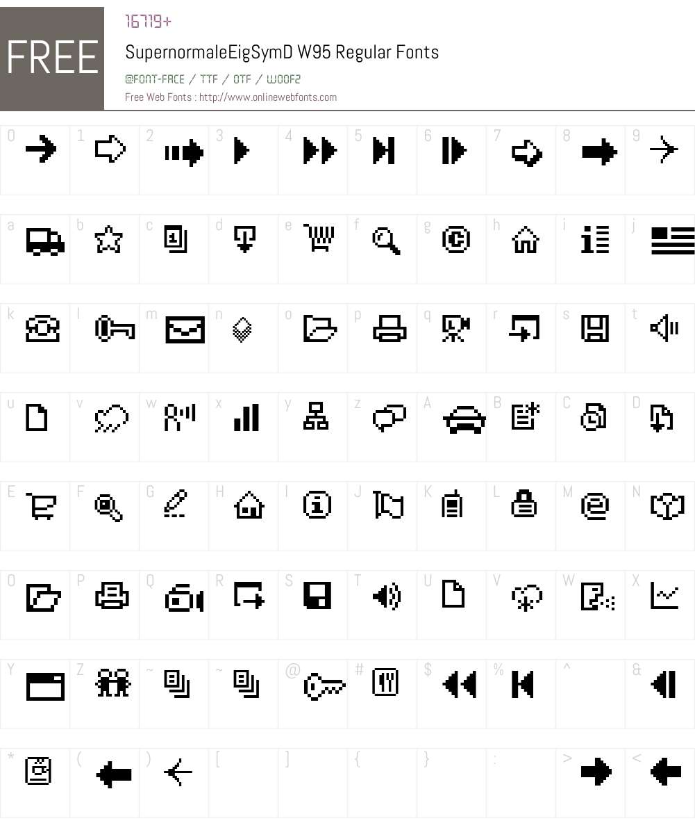 Supernormale Font Screenshots