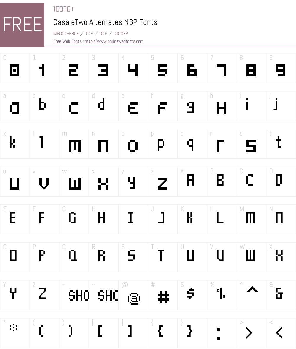 CasaleTwo Alternates NBP Font Screenshots