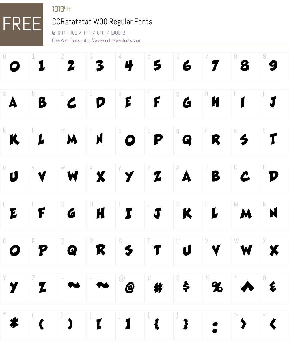 CCRatatatatW00-Regular Font Screenshots