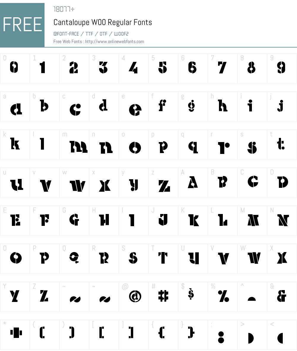 CantaloupeW00-Regular Font Screenshots