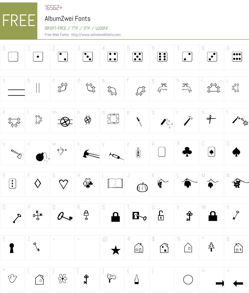 AlbumZwei Font Screenshots