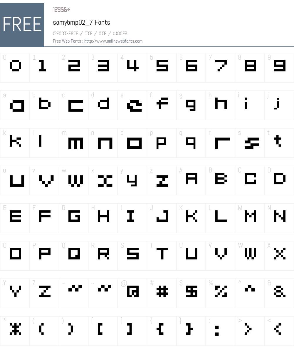 somybmp02_7 Font Screenshots
