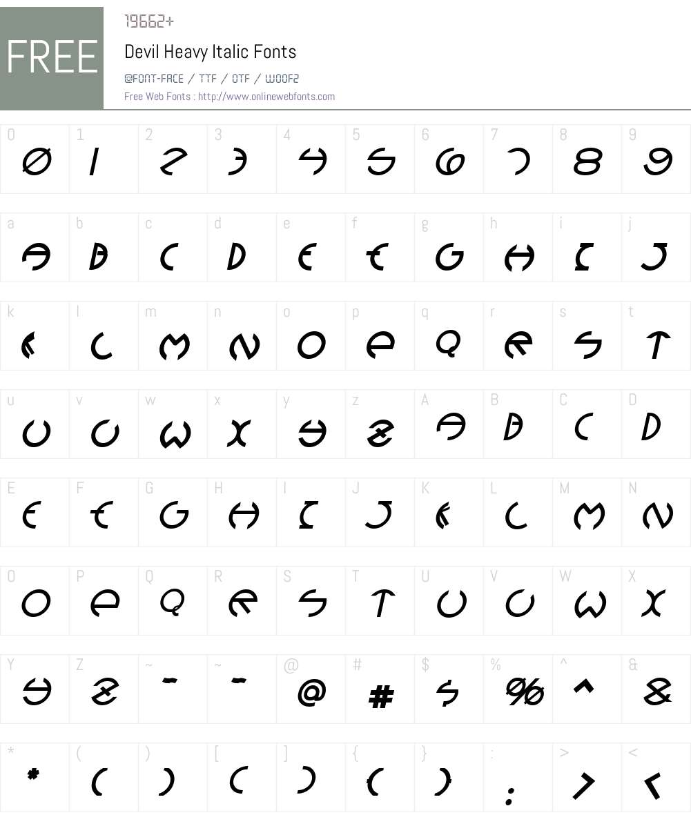 Devil Heavy Font Screenshots