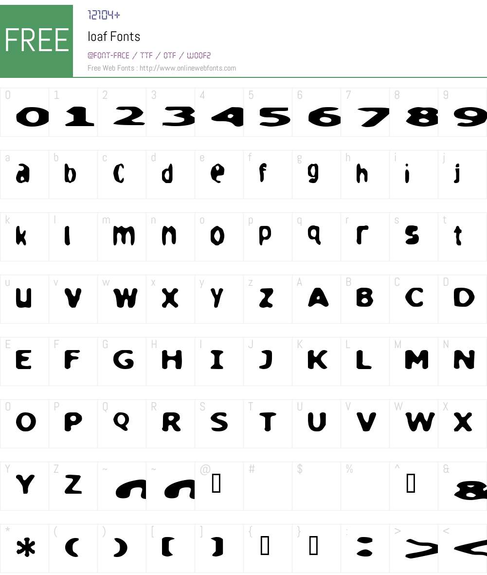 loaf Font Screenshots