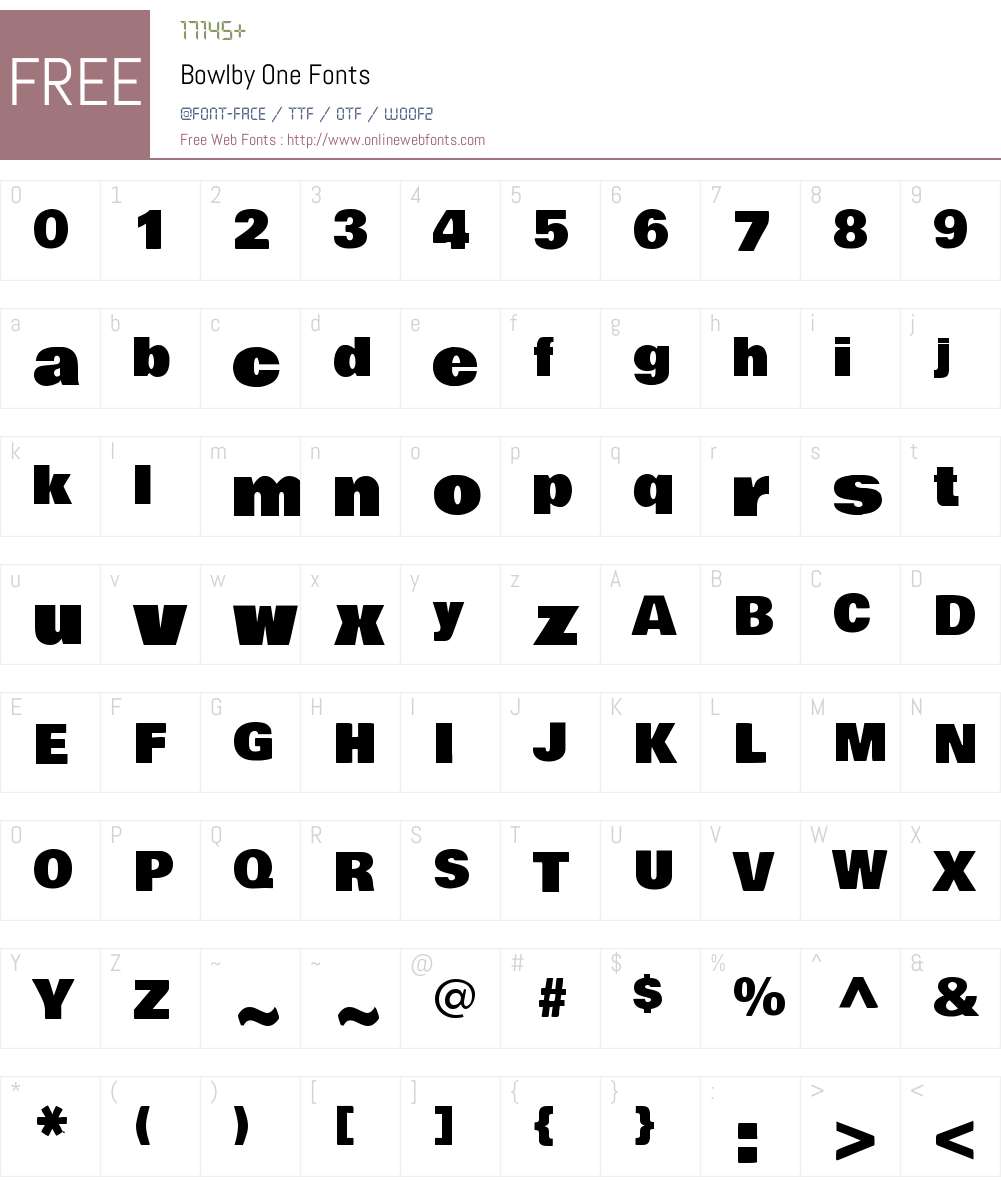Bowlby One Font Screenshots