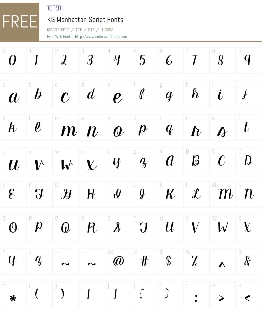KG Manhattan Script Font Screenshots