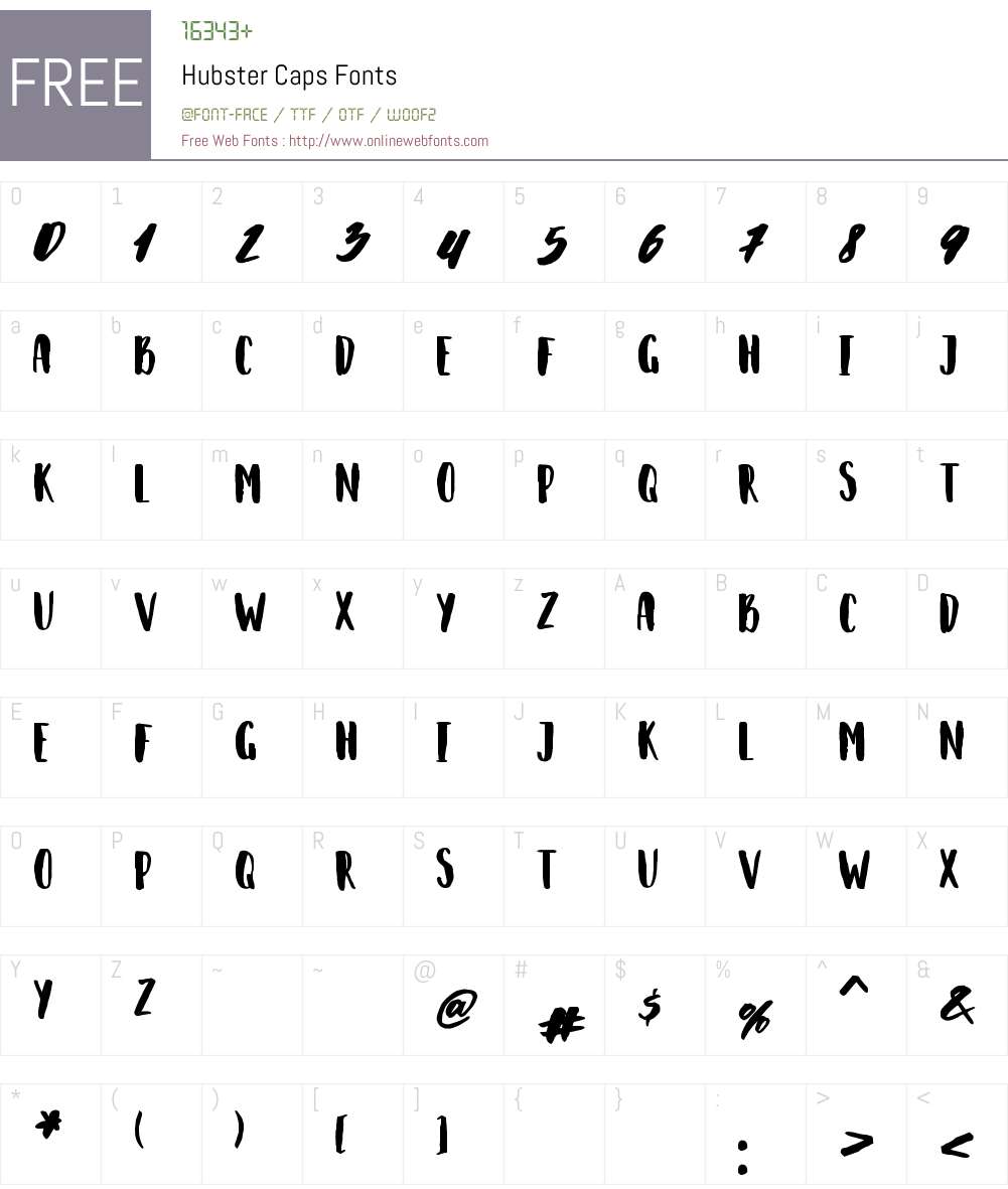Hubster Caps Font Screenshots