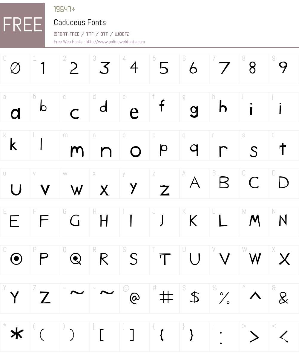 Caduceus Font Screenshots