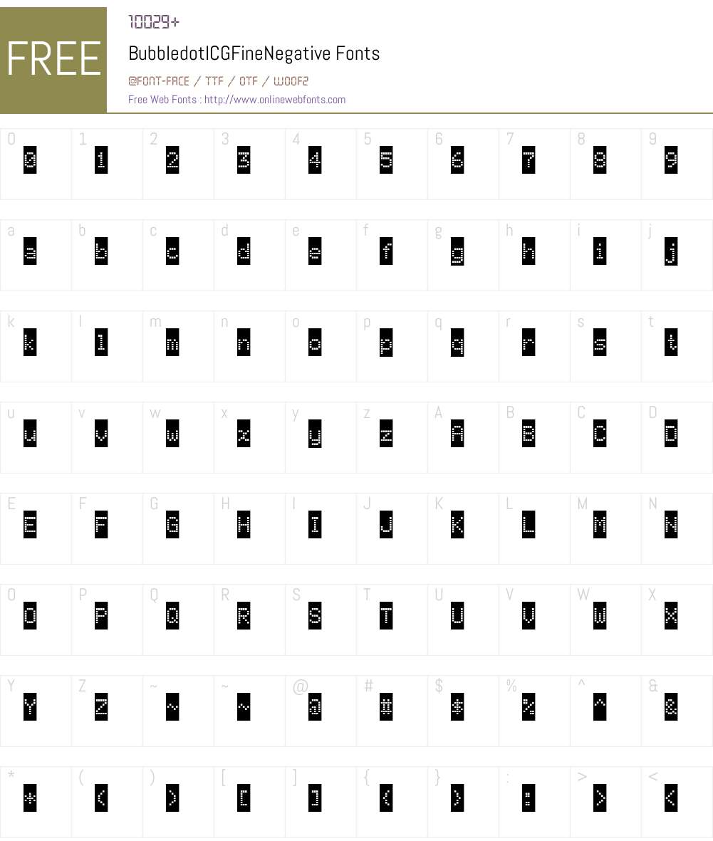 Bubbledot Font Screenshots