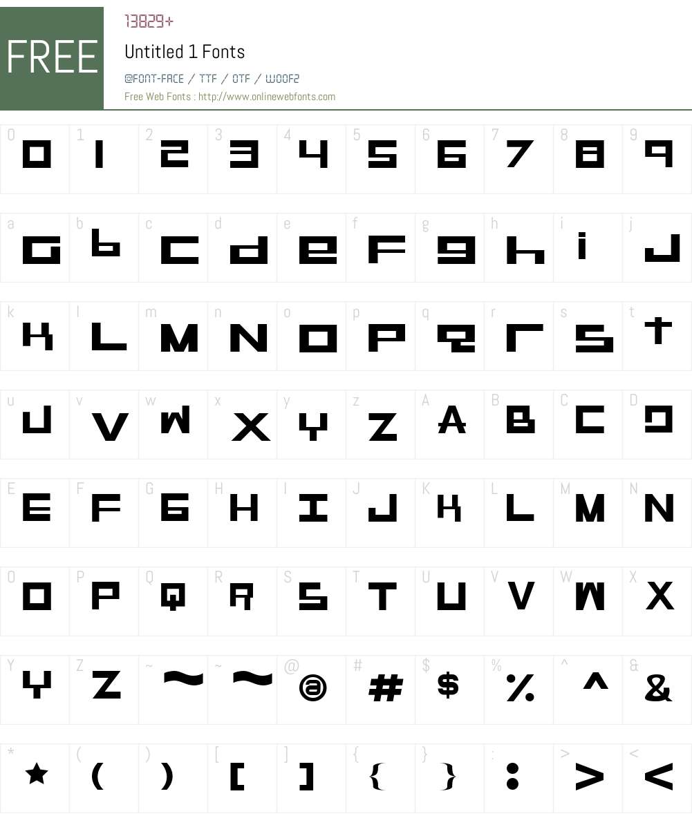 Untitled Font Screenshots