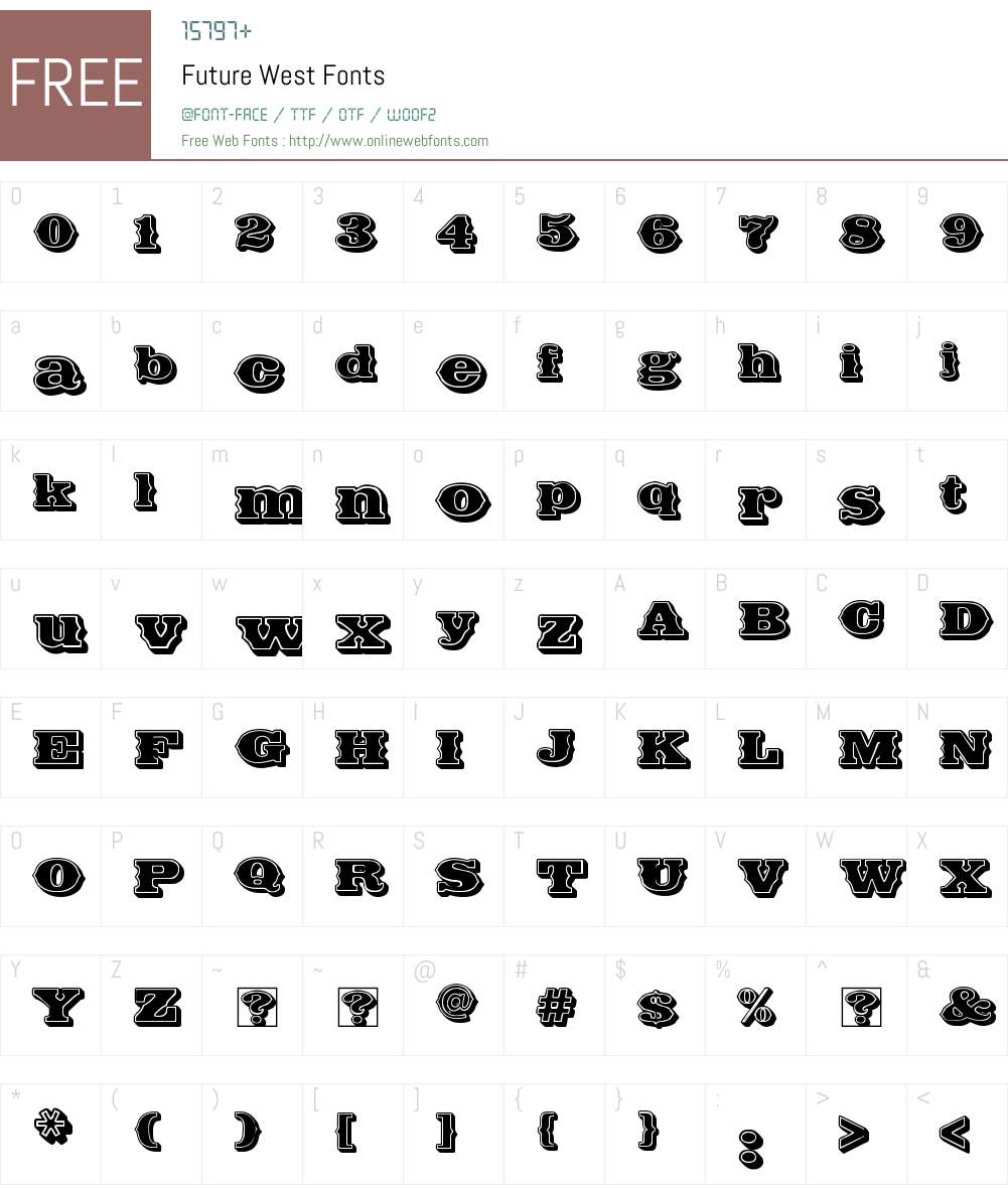 Future West Font Screenshots