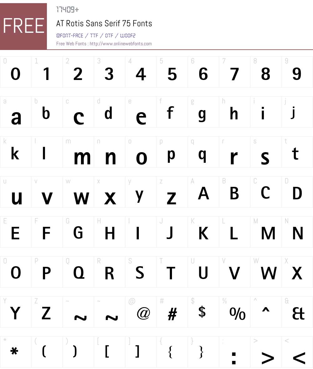 ATRotisSansSerif Font Screenshots