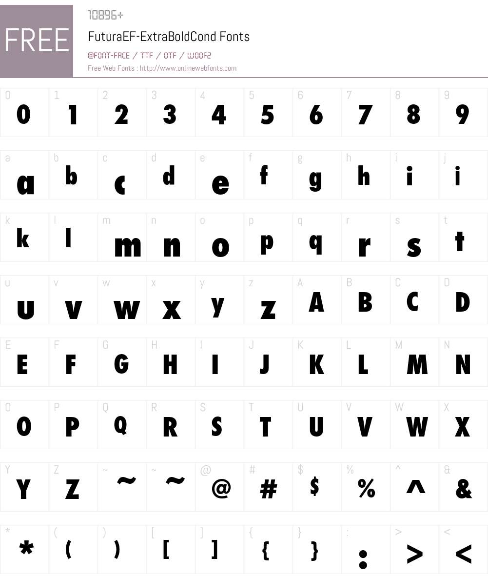 FuturaEF Font Screenshots