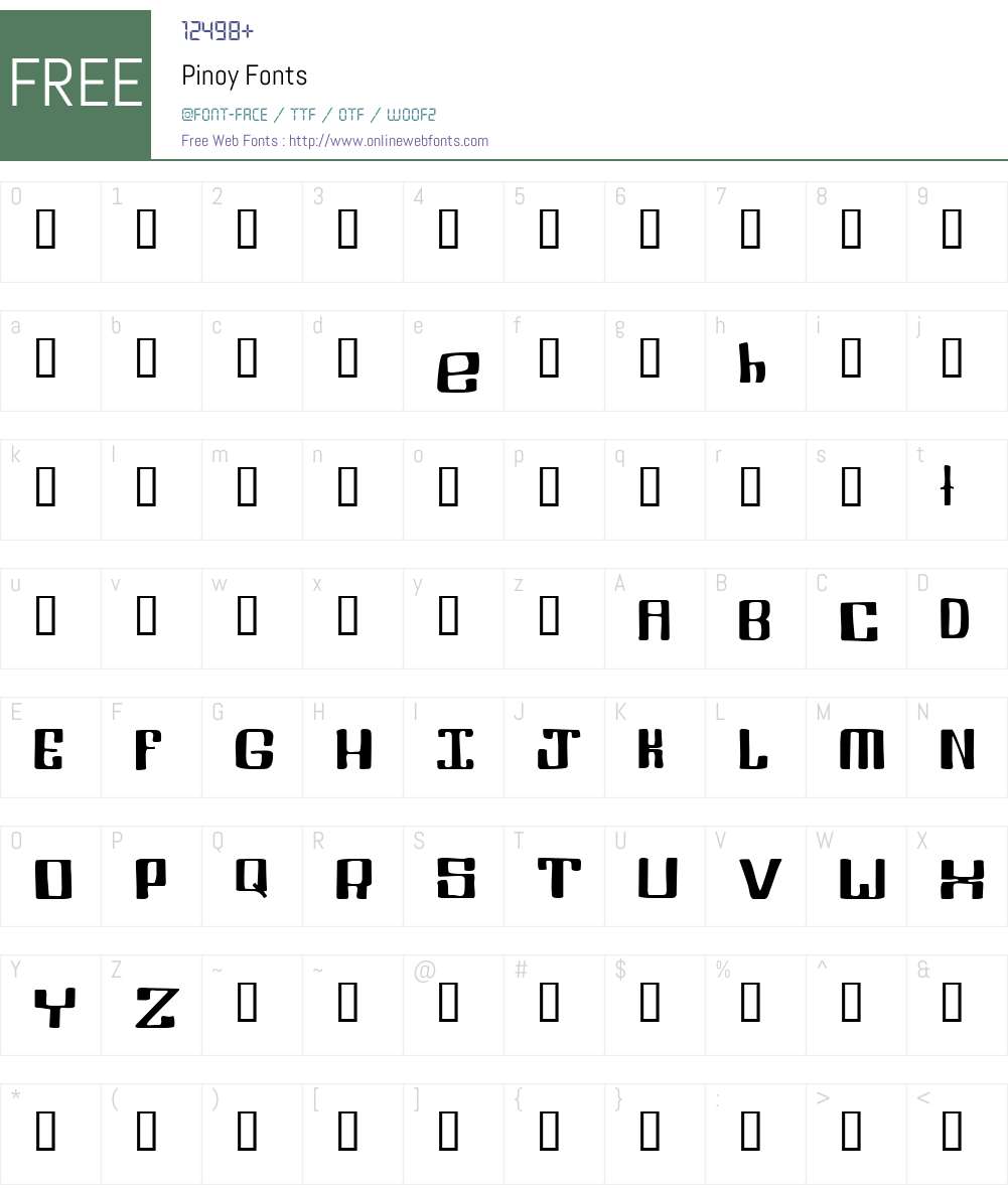 Pinoy Font Screenshots