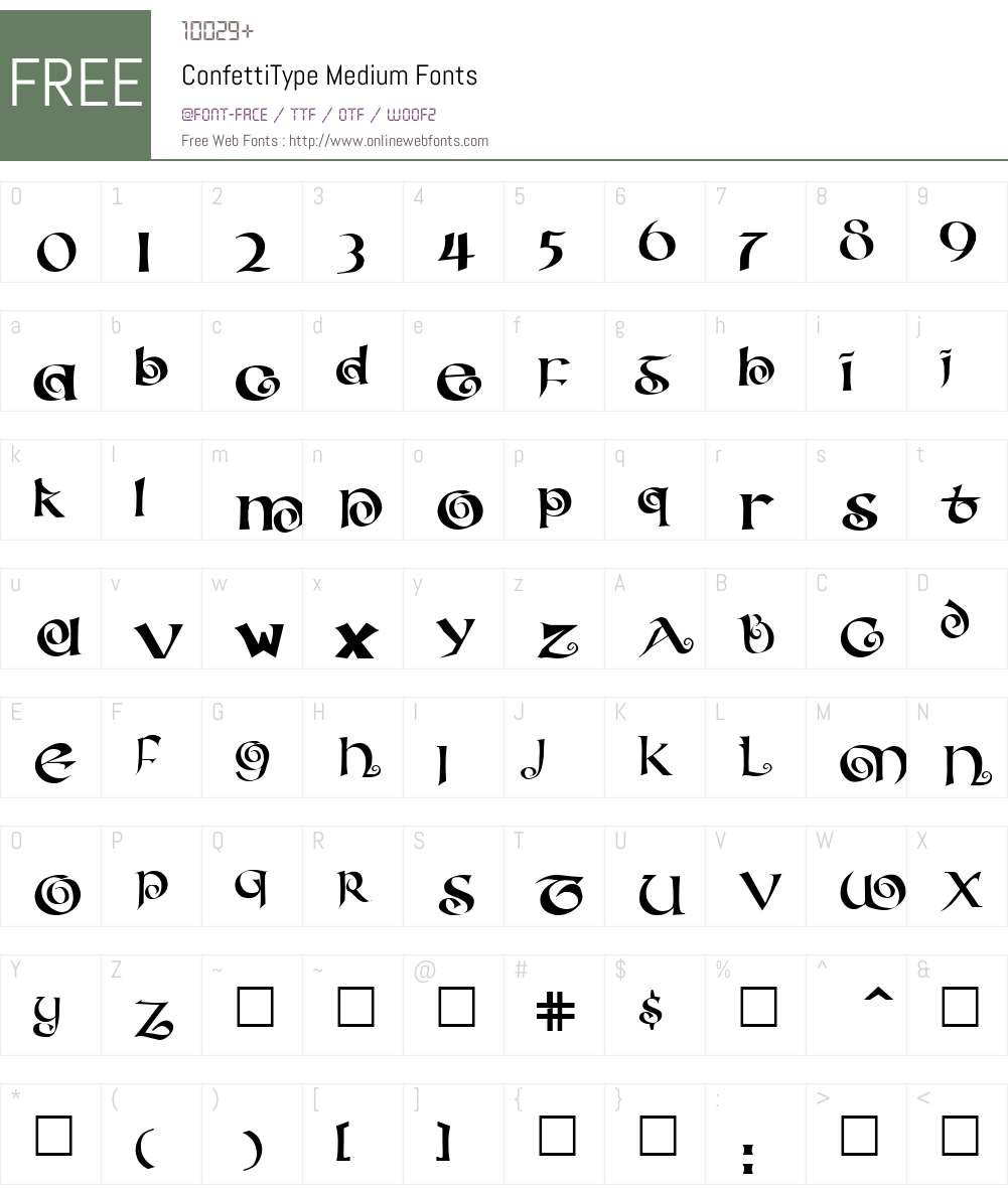 ConfettiType Font Screenshots