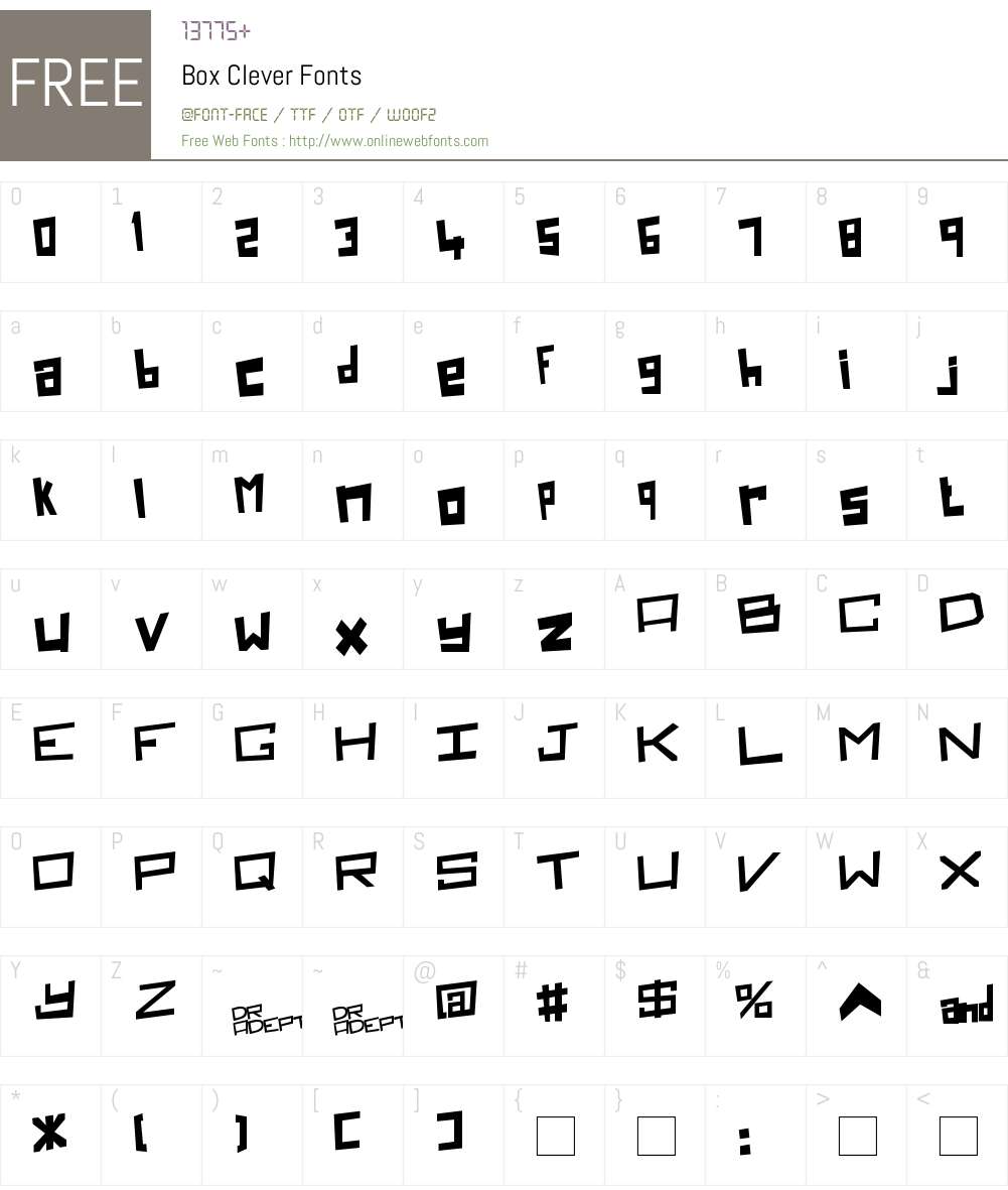 Box Clever Font Screenshots