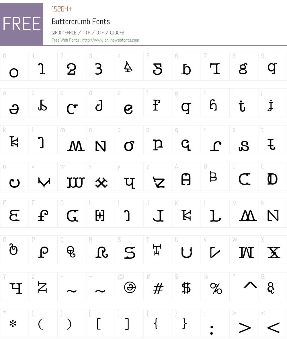 Buttercrumb Font Screenshots