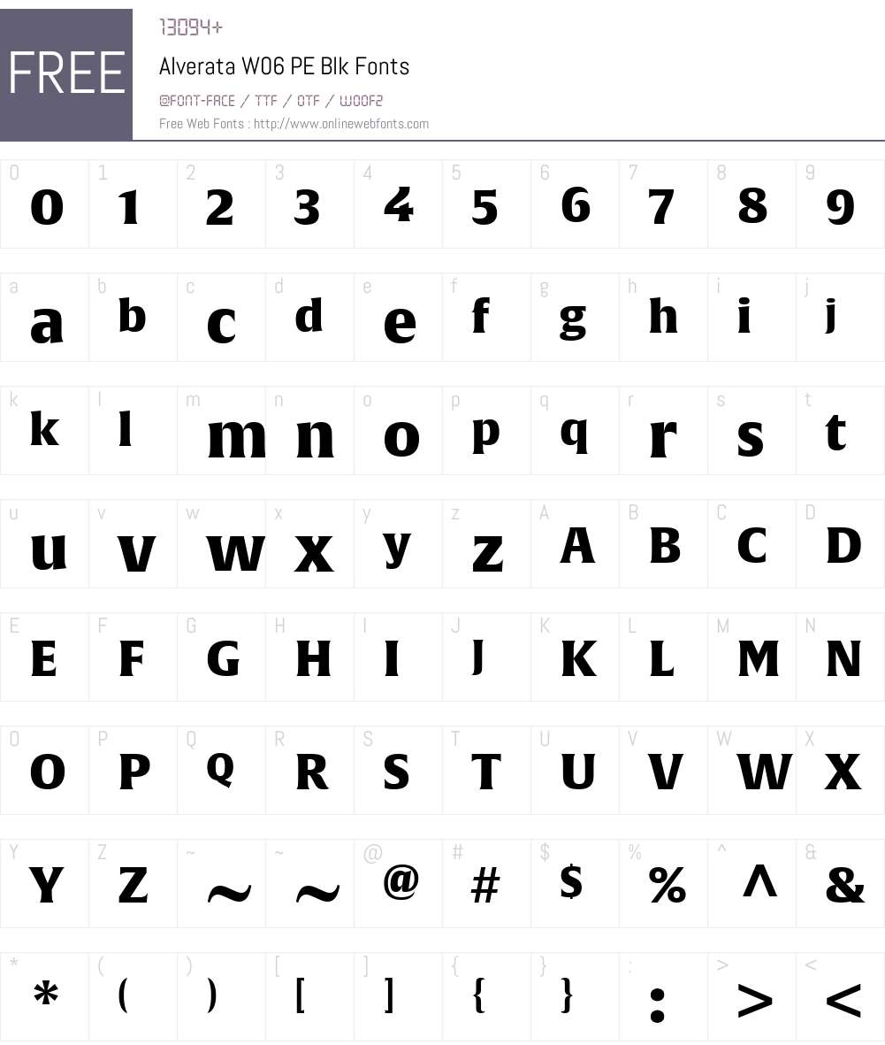 Alverata Font Screenshots