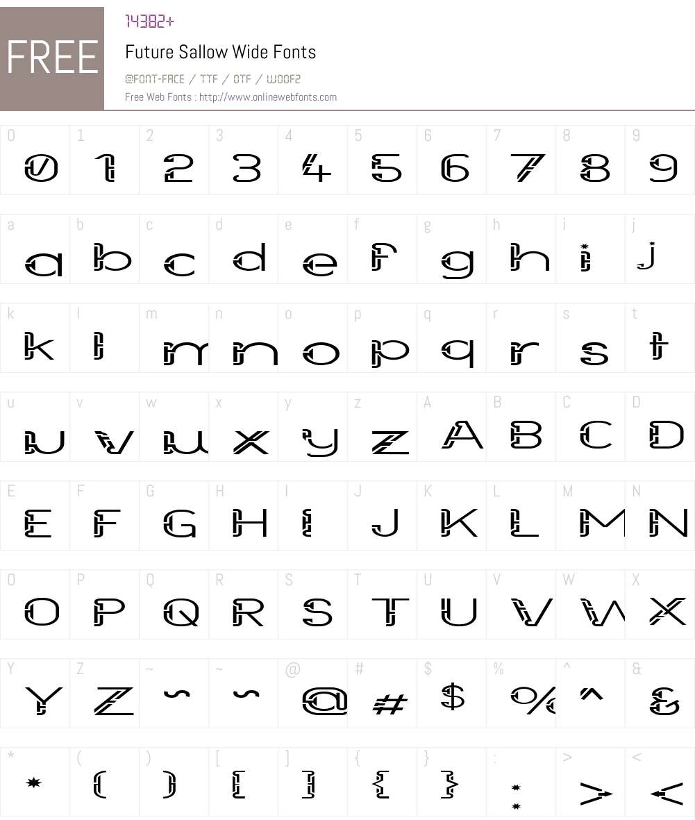 Future Sallow Wide Font Screenshots