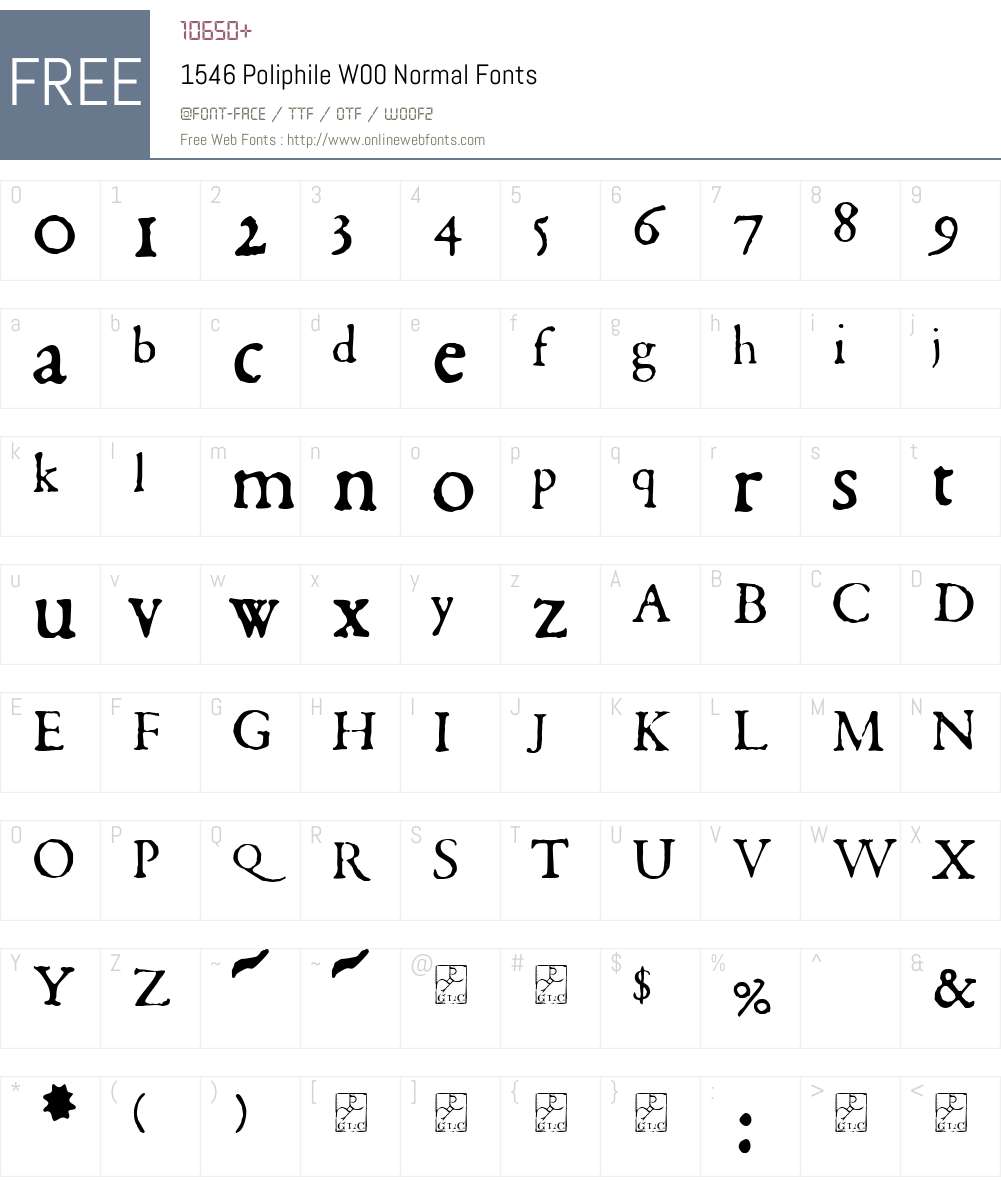 1546 Poliphile Font Screenshots