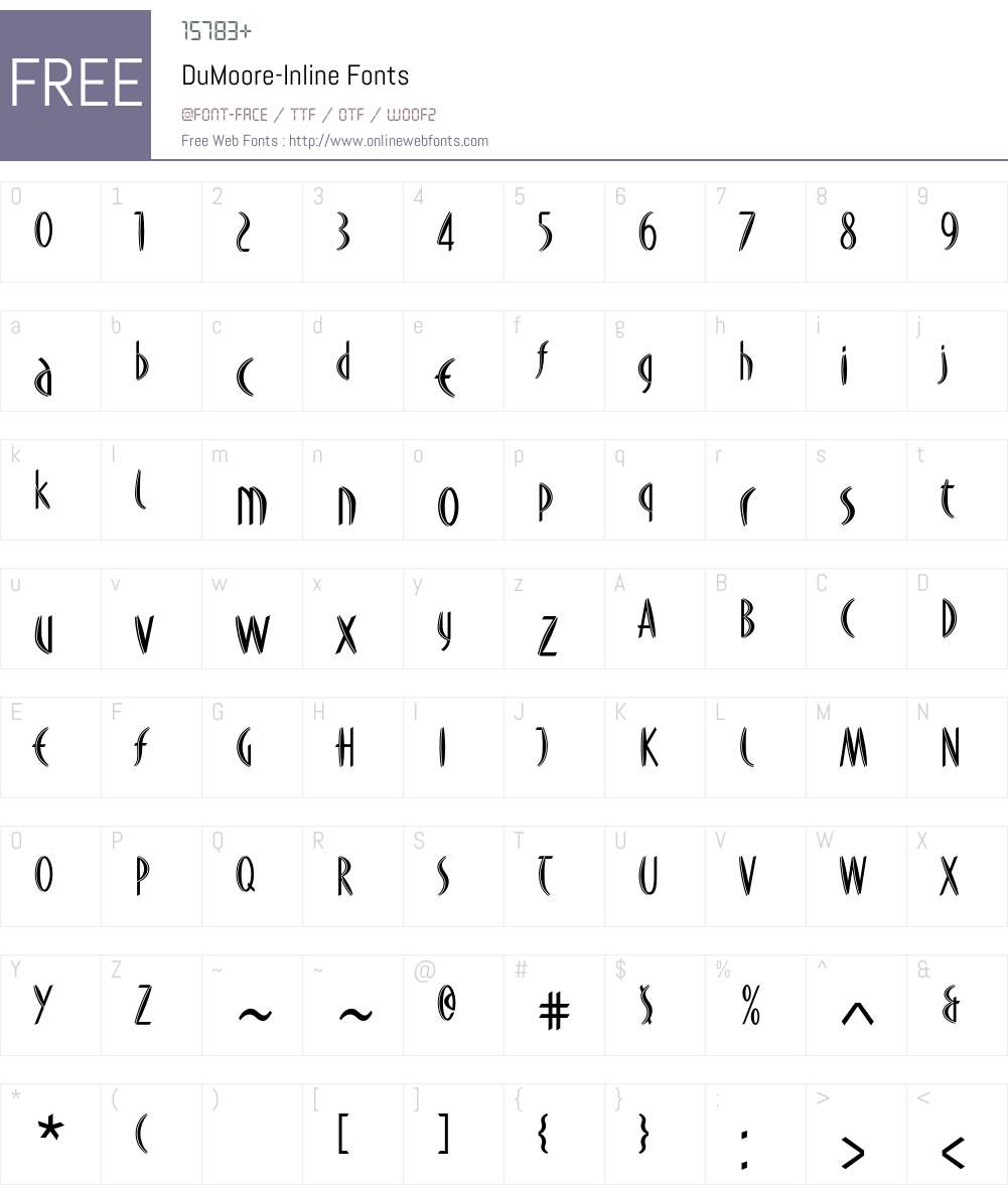 DuMoore Font Screenshots