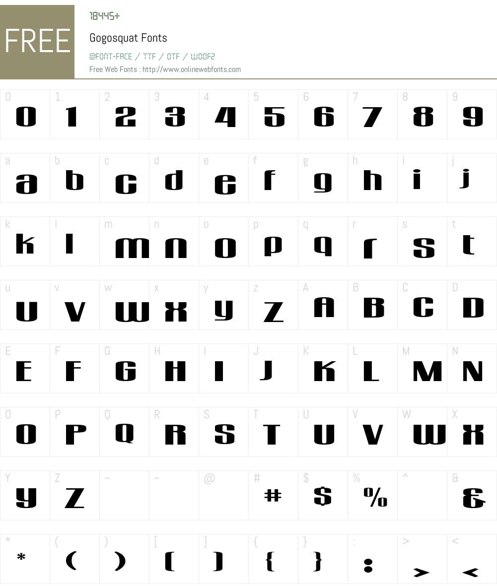 Gogosquat Font Screenshots