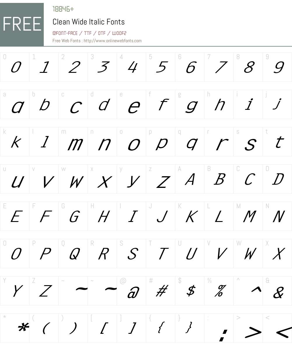 Clean Wide Font Screenshots
