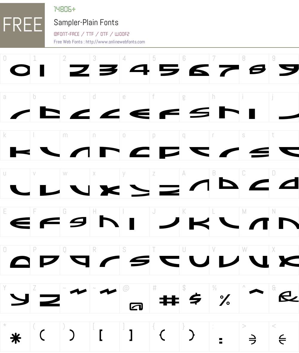 Sampler Font Screenshots