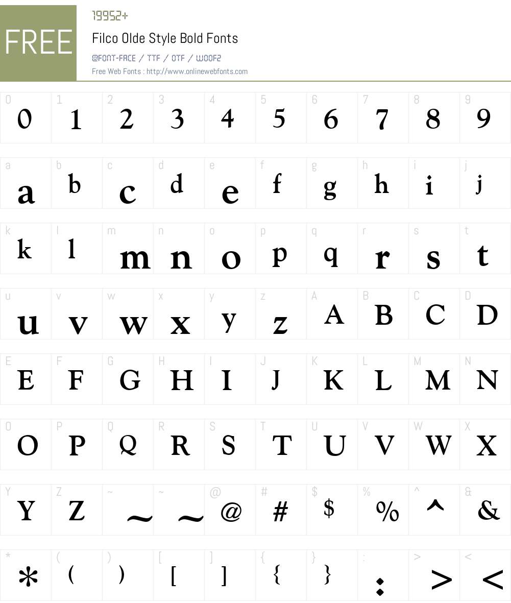 Filco Olde Style Font Screenshots
