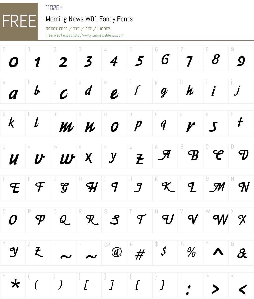 MorningNewsW01-Fancy Font Screenshots