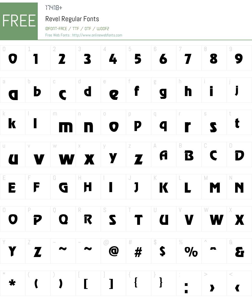 Revel Font Screenshots
