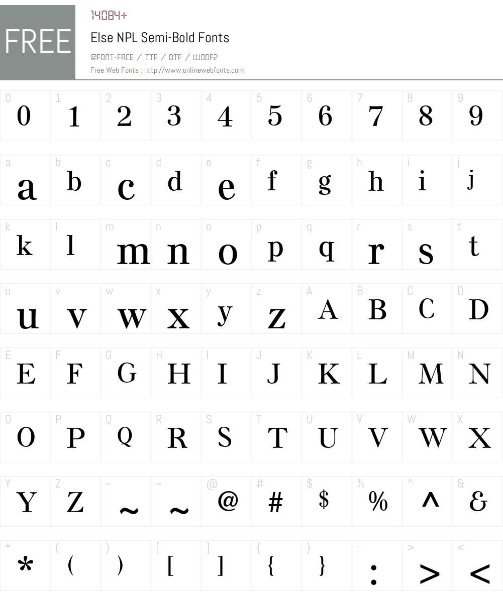 Else NPL Font Screenshots