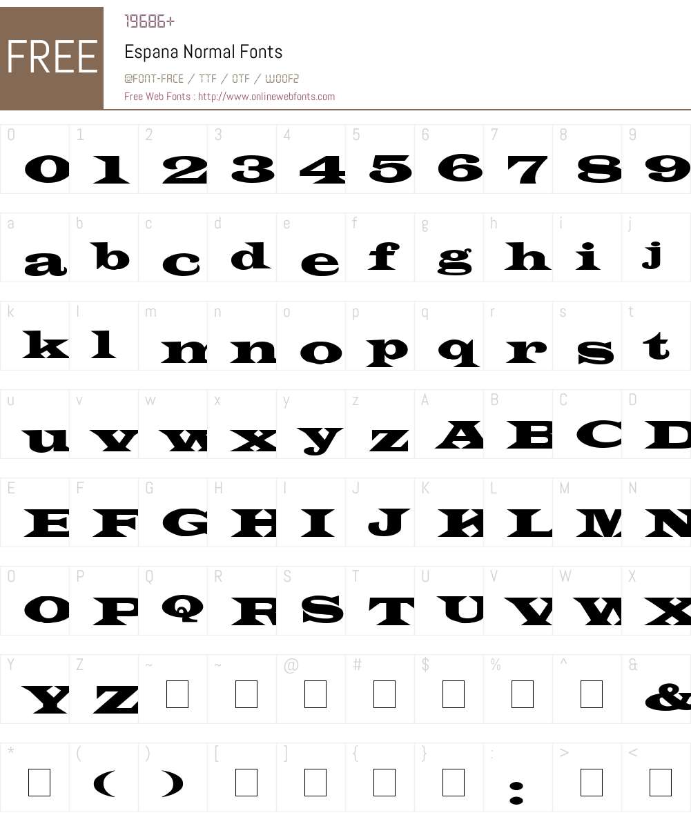 Espana Font Screenshots