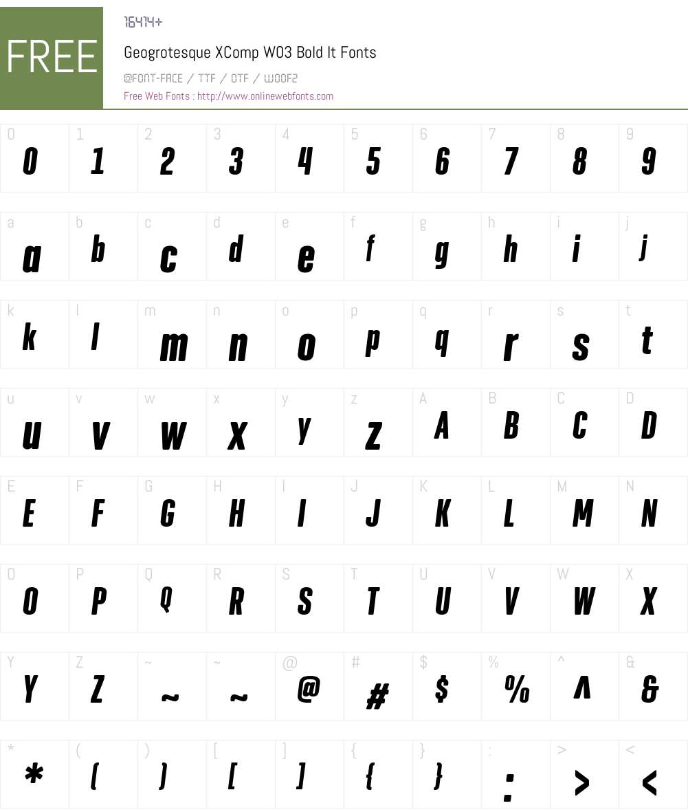Geogrotesque Xcomp Font Screenshots