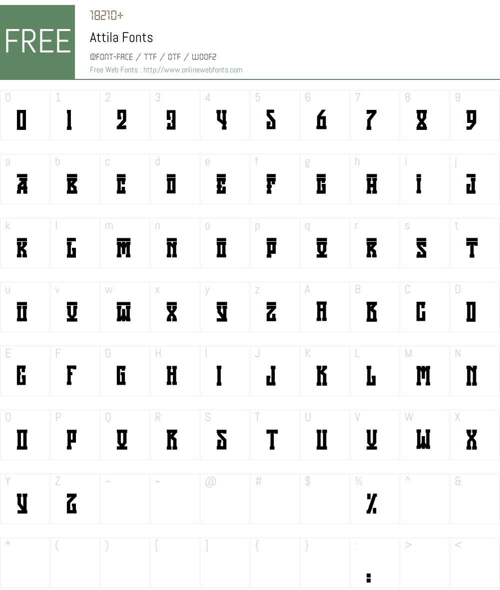 Attila Font Screenshots