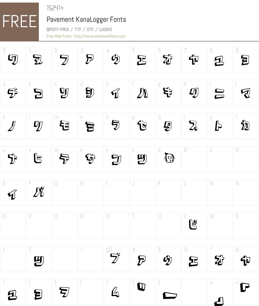 Pavement Font Screenshots